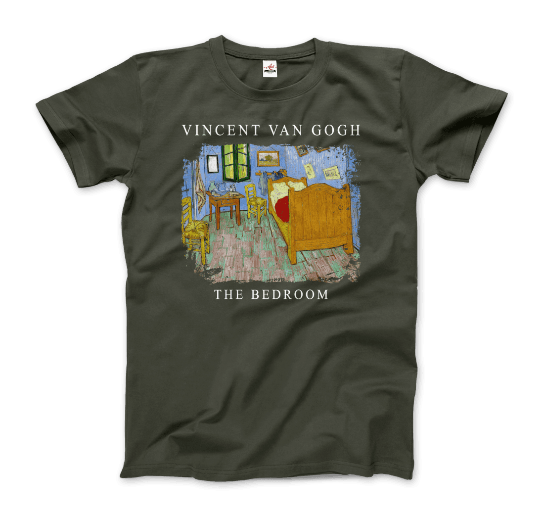 Vincent Van Gogh - The Bedroom, 1889 Artwork T-Shirt-9