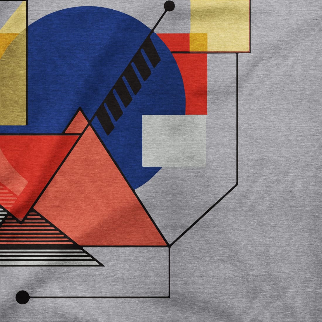 Walter Gropius Bauhaus Geometry Artwork T-Shirt-3