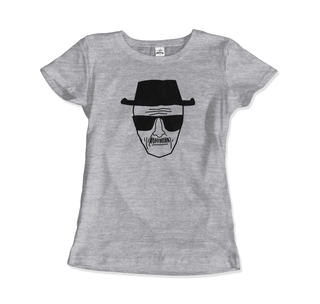 Walter White With Porkpie Hat and Sunglasses Sketch T-Shirt-4