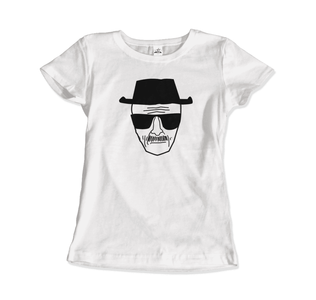 Walter White With Porkpie Hat and Sunglasses Sketch T-Shirt-2