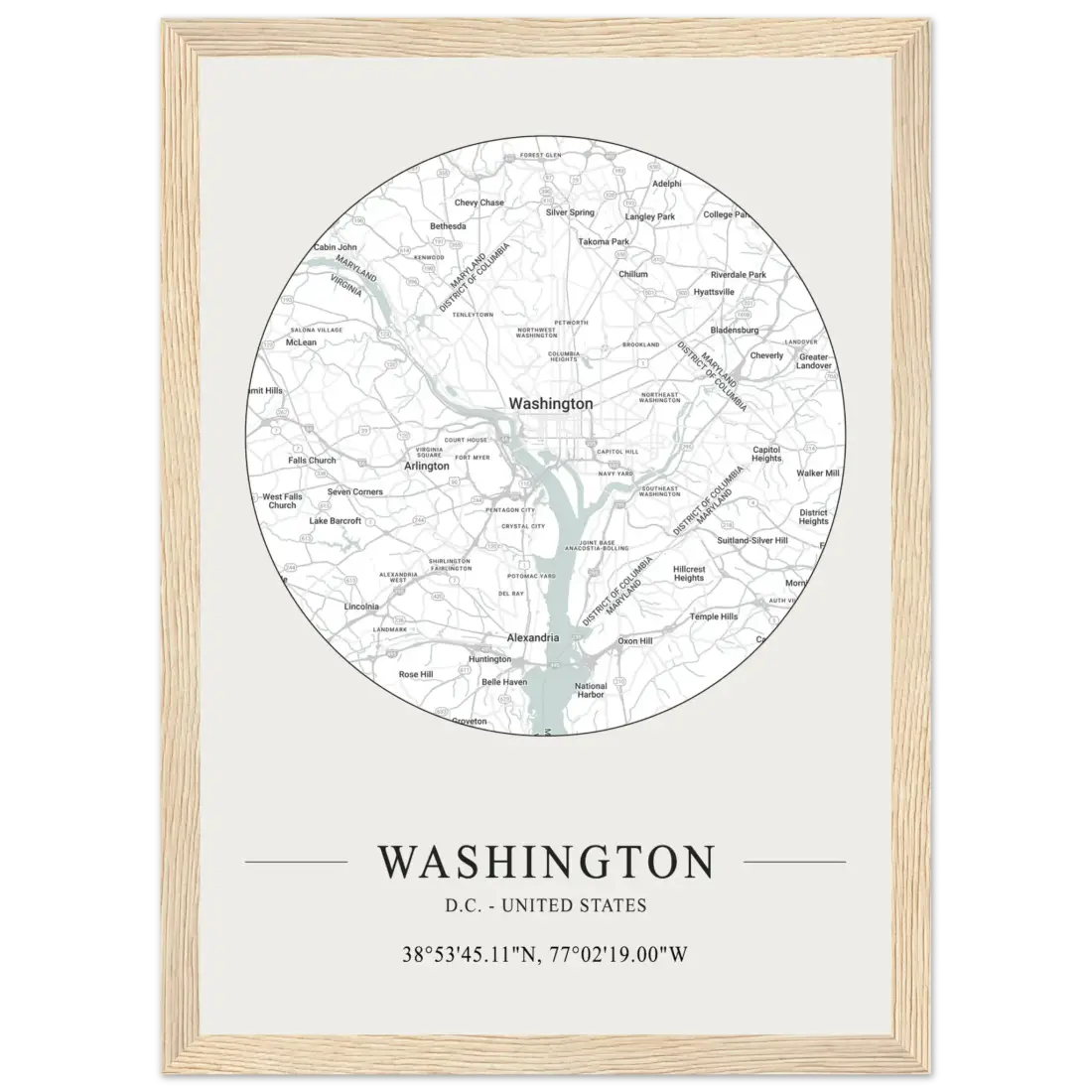 Washington, D.C., United States - Minimalist Map Poster-4