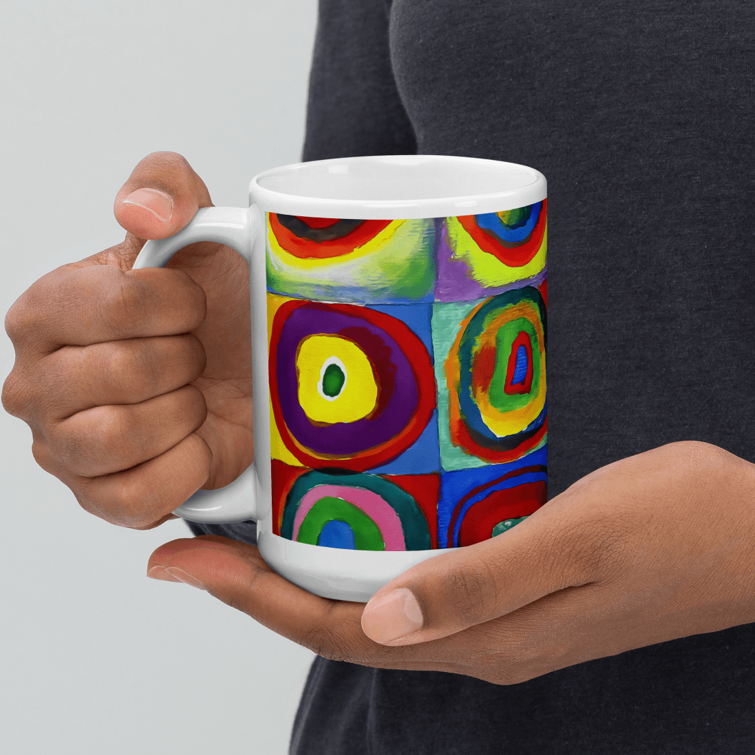 Wassily Farbstudie - Color Study, Squares with Concentric Circles, 1913 Artwork Mug-2