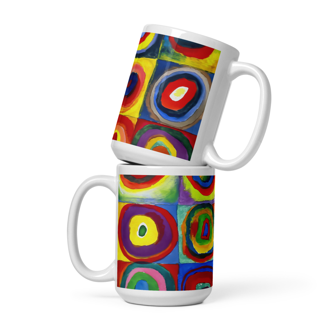 Wassily Farbstudie - Color Study, Squares with Concentric Circles, 1913 Artwork Mug-0