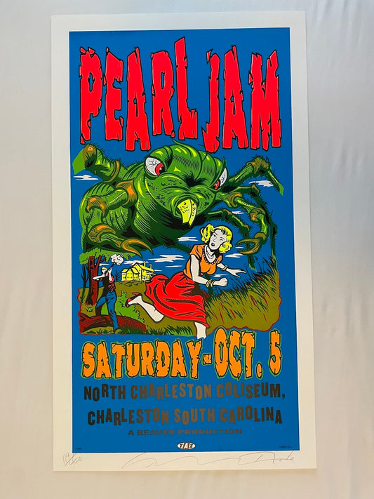 Pearl Jam Poster Charleston, South Carolina 1996 - TAZ