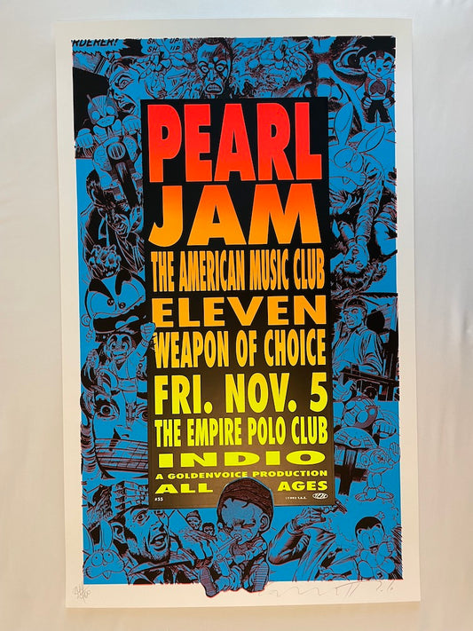 Pearl Jam Poster Indio, California 1993 - TAZ