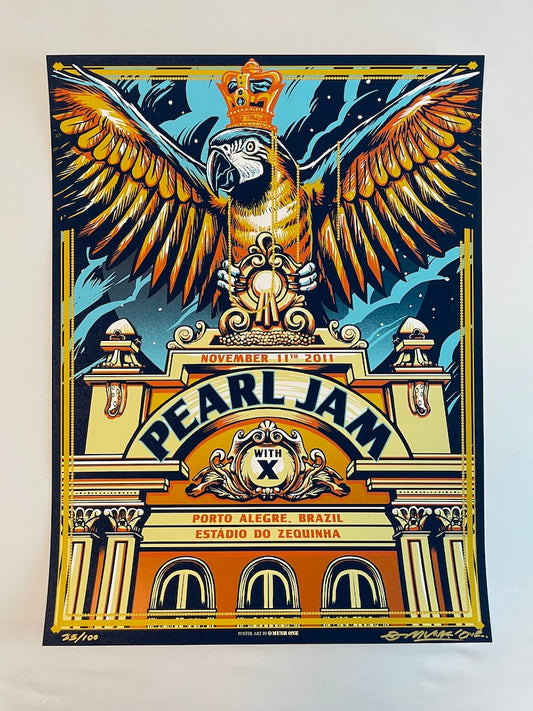 Pearl Jam Poster Porto Alegre, Brazil 2011 - Munk One