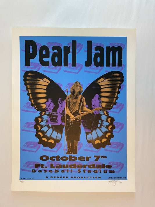 Pearl Jam Poster Ft. Lauderdale, Florida 1996 - Matt Getz