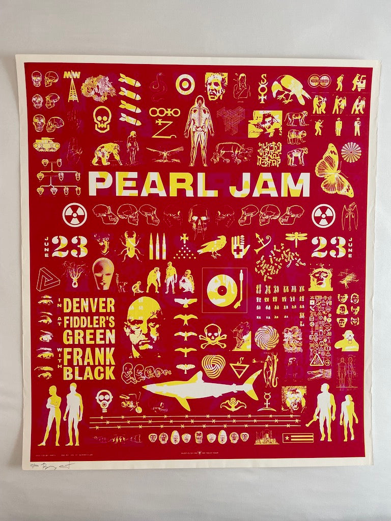 Pearl Jam Poster Denver, Colorado 1998 - Ames Design