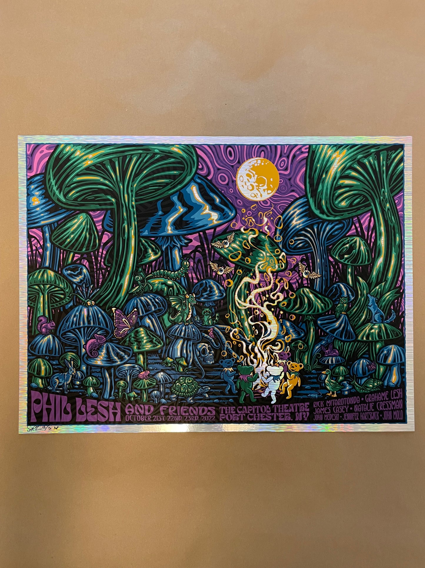 Phil Lesh & Friends Poster Port Chester, New York 2022 (Wind Chimes Foil) - Todd Slater