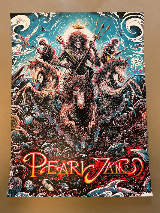 Pearl Jam Poster Amsterdam, Netherlands 2018 - Miles Tsang