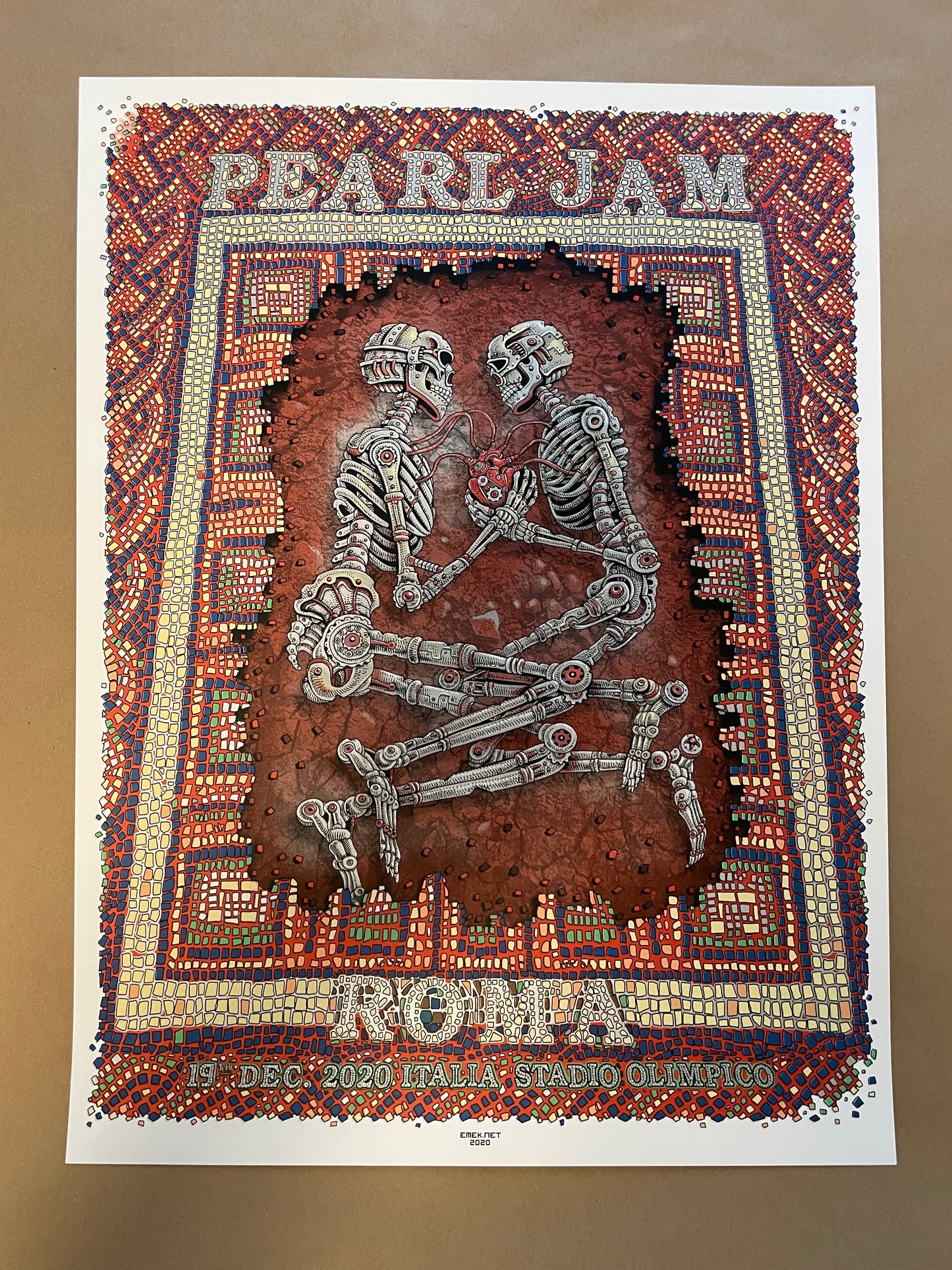 Pearl Jam Poster Rome, Italy 2020 (Streaming) - Emek