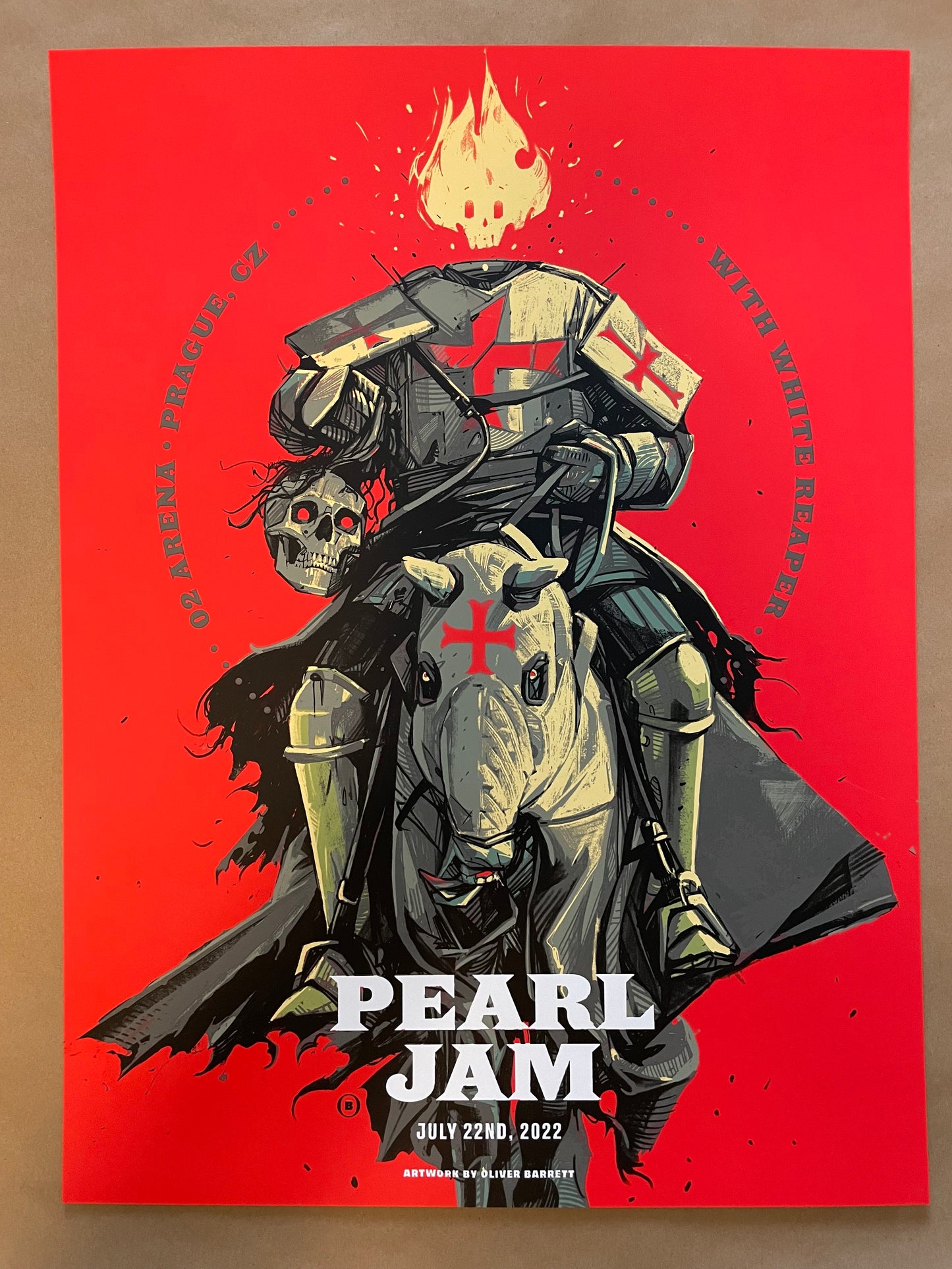 Pearl Jam Poster Prague 2022 - Oliver Barrett