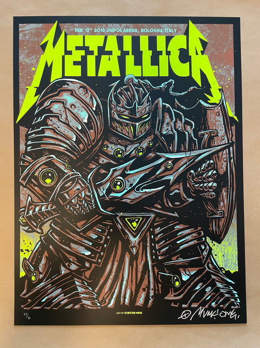 Metallica Poster Bologna, Italy 2018 - Munk One