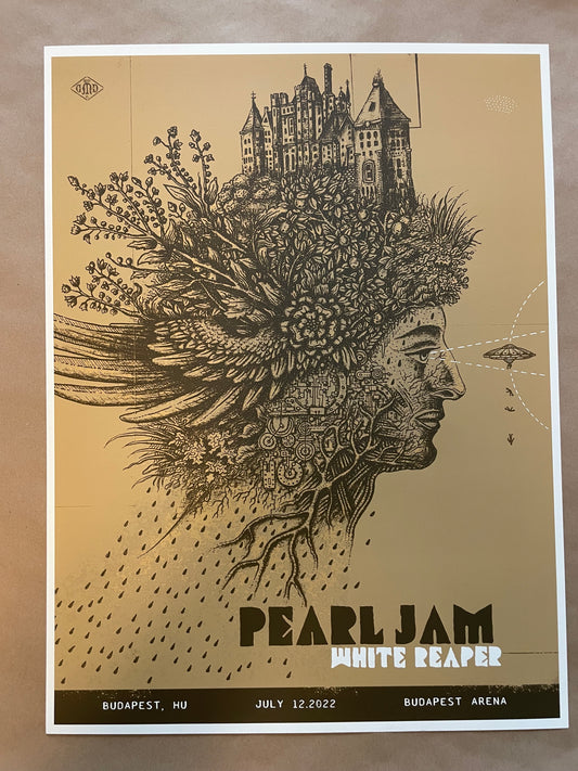 Pearl Jam Poster Budapest, Hungary 2022 - Daniel Martin Diaz