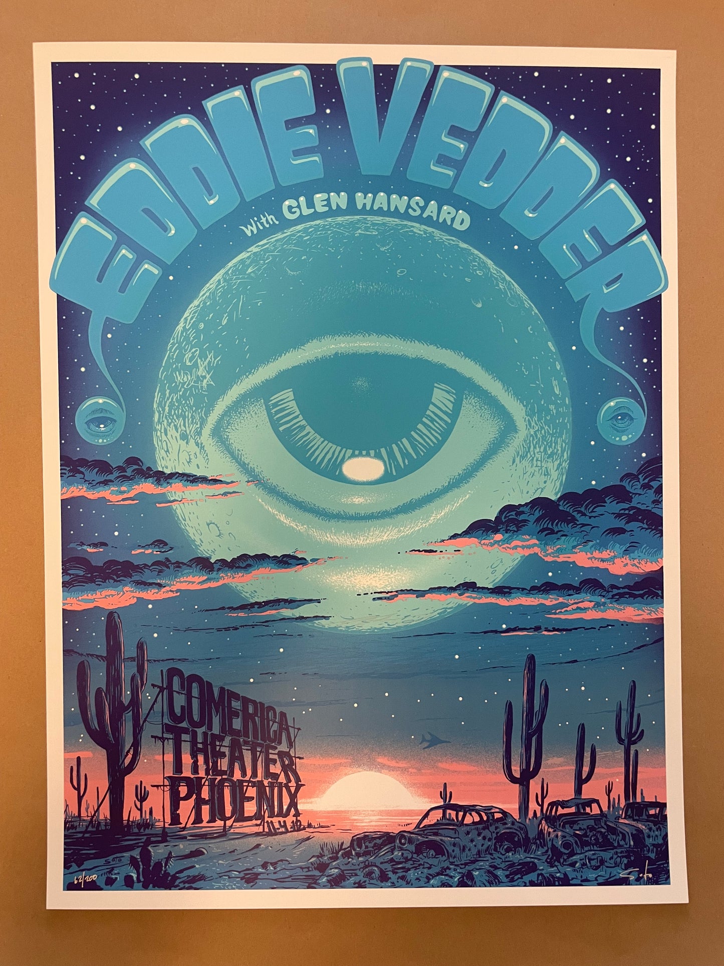 Eddie Vedder Poster Phoenix, Arizona 2012 - Jeff Soto