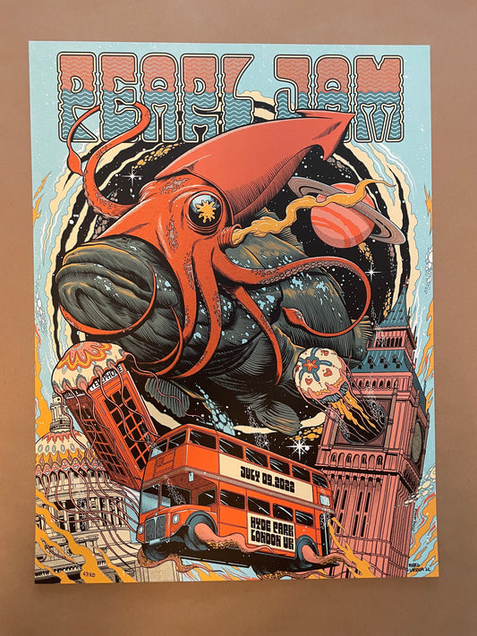 Pearl Jam Poster London, England 2022 - Pedro Correa