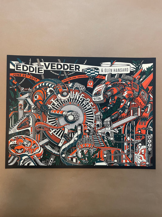 Eddie Vedder Poster Barcelona, Spain 2019 - Paiheme Studio