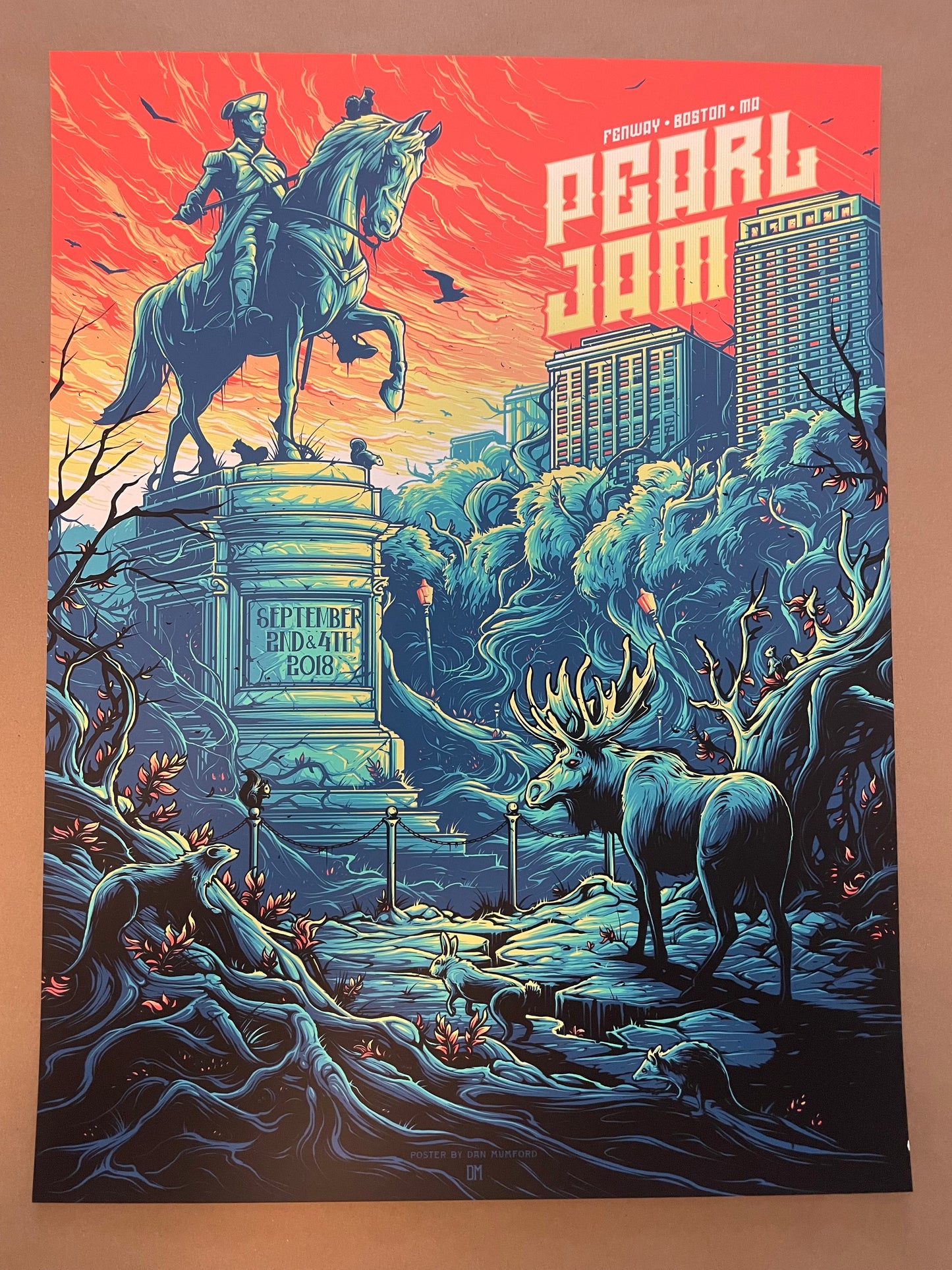 Pearl Jam Poster Boston, Massachusetts 2018 - Dan Mumford