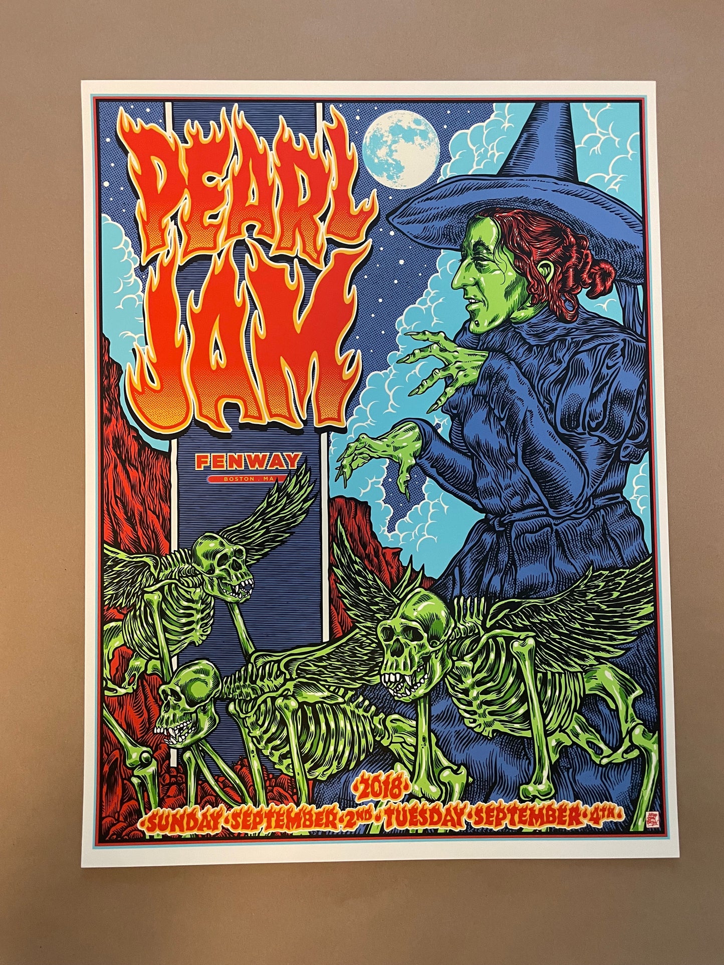 Pearl Jam Poster Boston, Massachusetts 2018 - Ben Brown