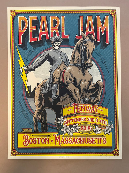 Pearl Jam Poster Boston, Massachusetts 2018 - Ian Williams