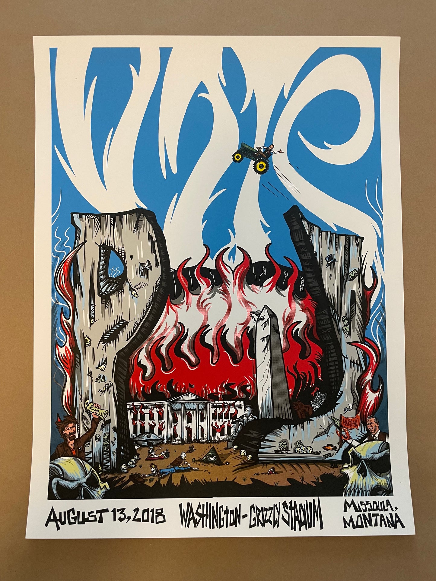 Pearl Jam Poster Missoula, Montana 2018 - Jeff Ament / Bobby Brown