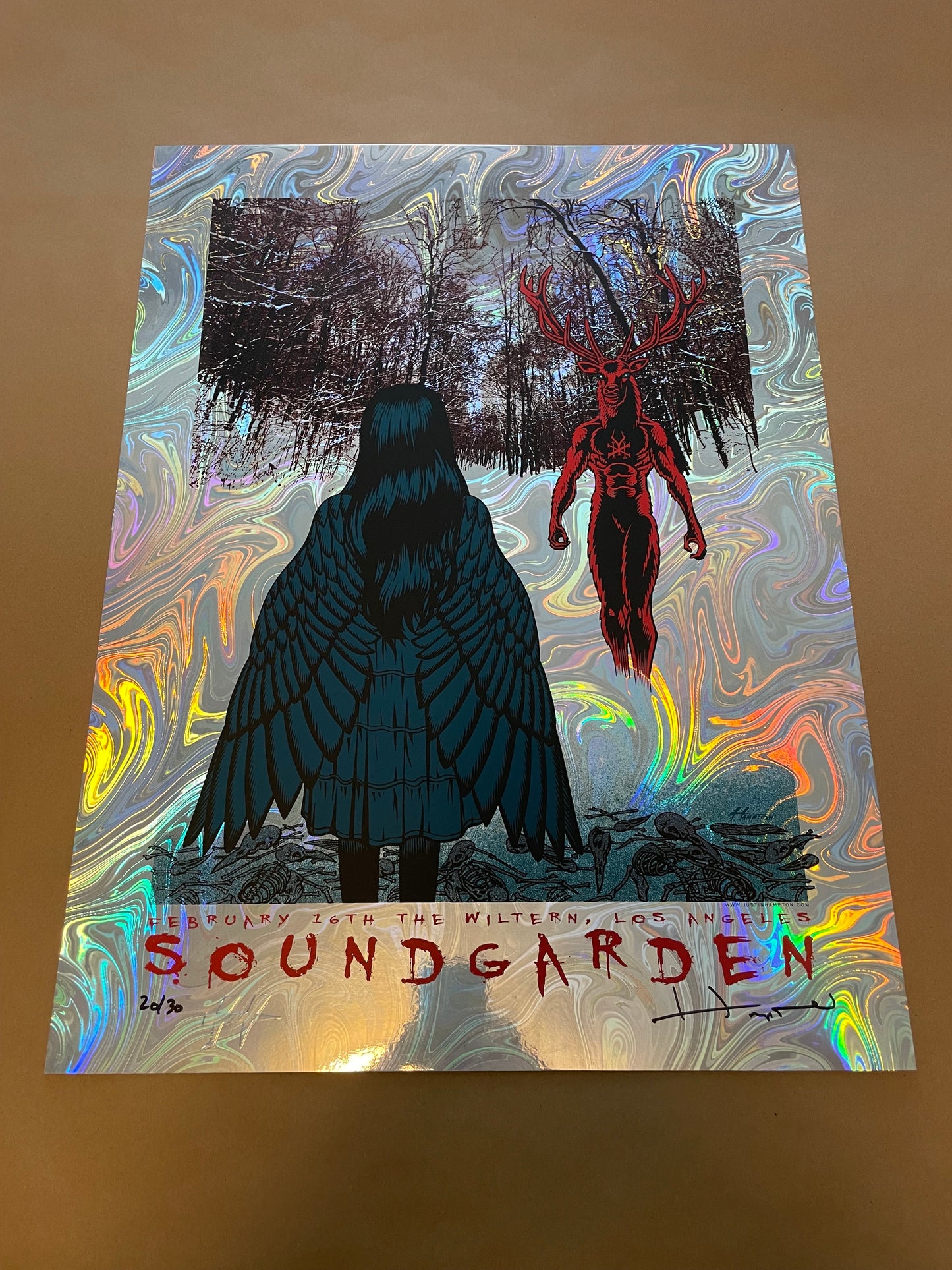 Soundgarden Los Angeles, California 2013 (Rainbow Foil) - Justin Hampton