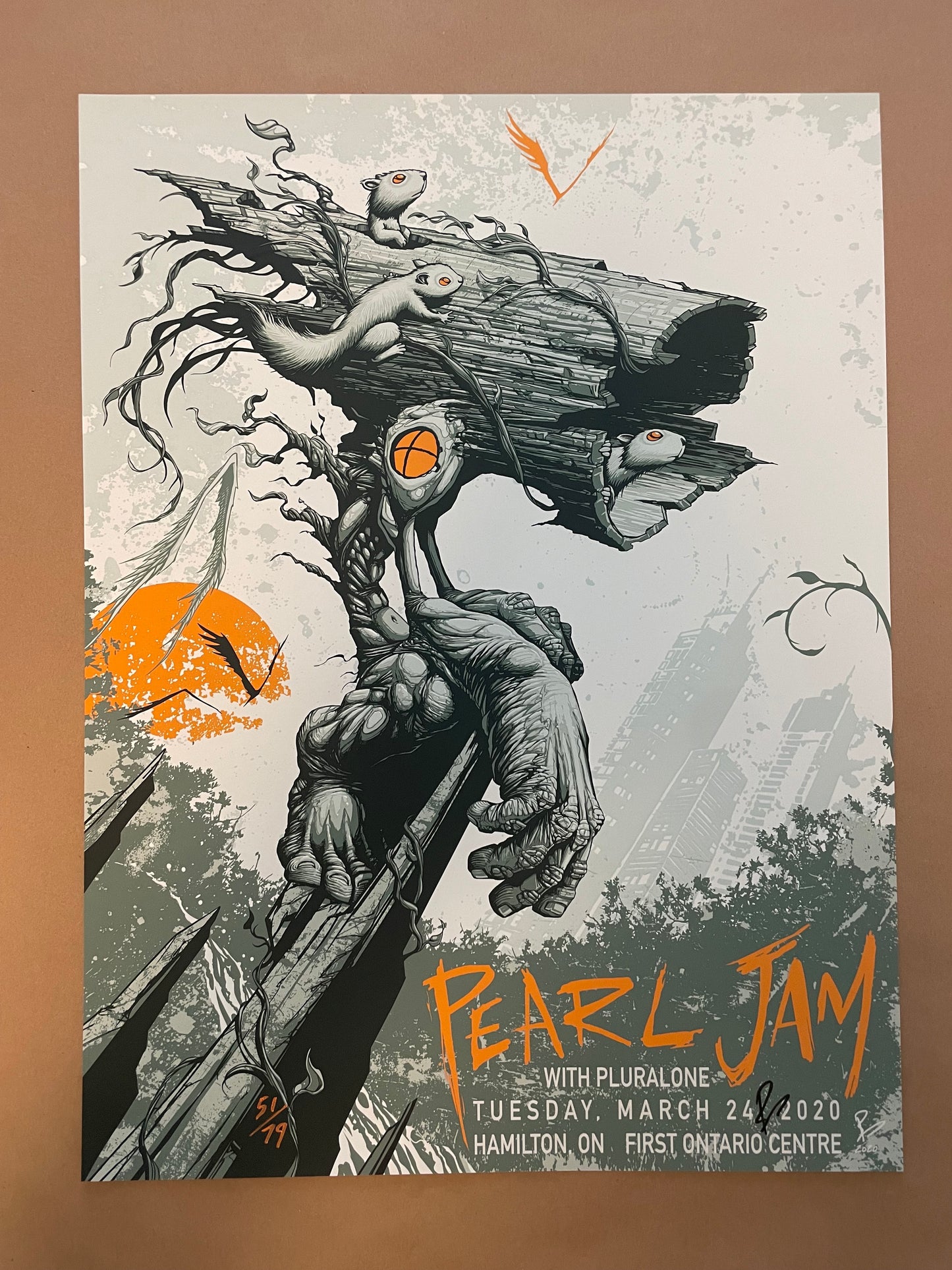 Pearl Jam Poster Hamilton, Ontario, Canada 2020 - Shawn Byous