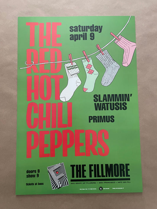 Red Hot Chili Poster Peppers San Francisco, California 1988 - Arlene Owseichik