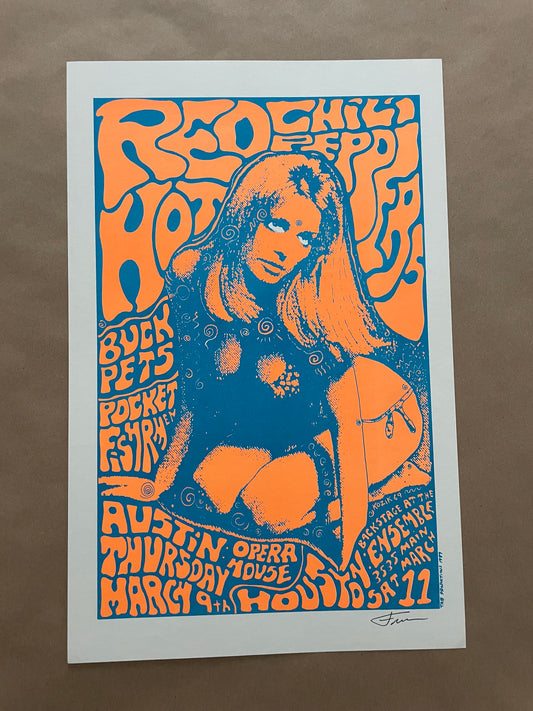 Red Hot Chili Peppers Poster Austin & Houston, Texas 1989 - Frank Kozik