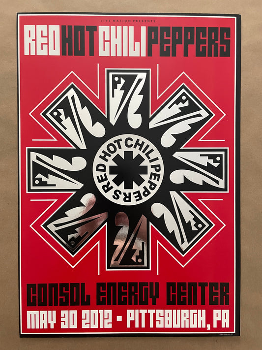 Red Hot Chili Poster Peppers Pittsburgh, Pennsylvania 2012