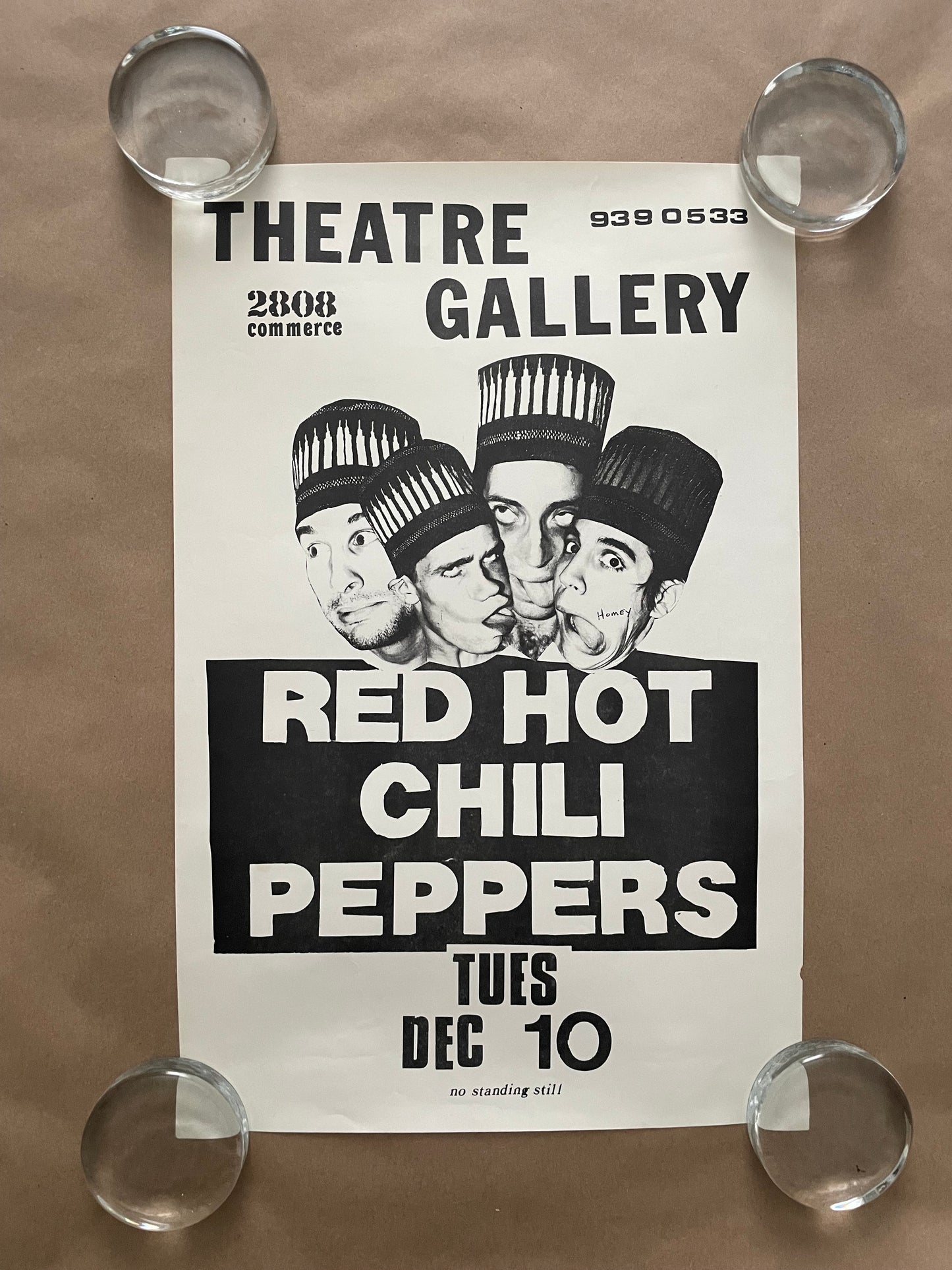 Red Hot Chili Poster Peppers Dallas, Texas 1985