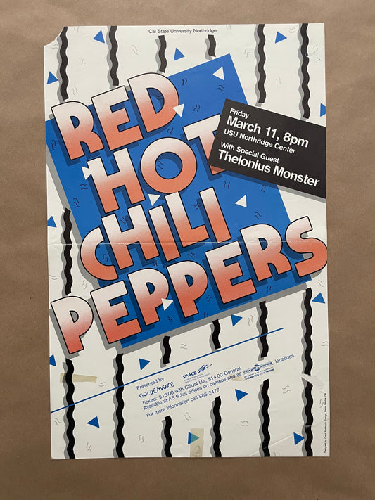 Red Hot Chili Peppers Poster Northridge, Los Angeles, California 1986