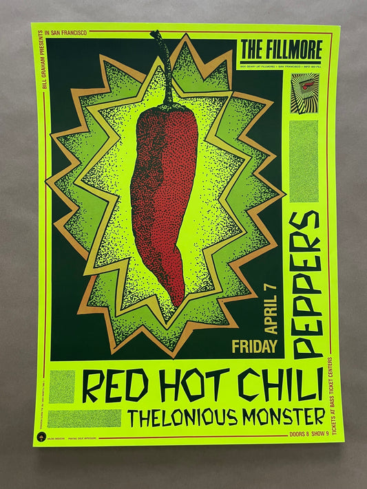 Red Hot Chili Peppers Poster San Francisco, California 1989 - Frank Kozik