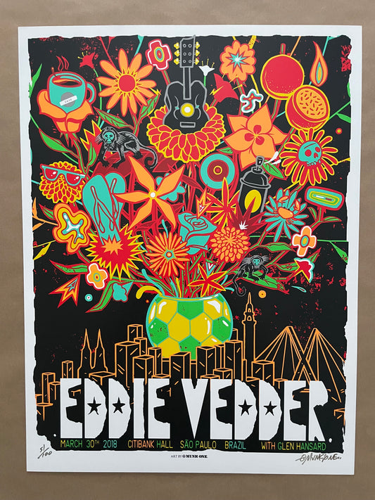 Eddie Vedder Poster Sao Paulo 2018 - Munk One