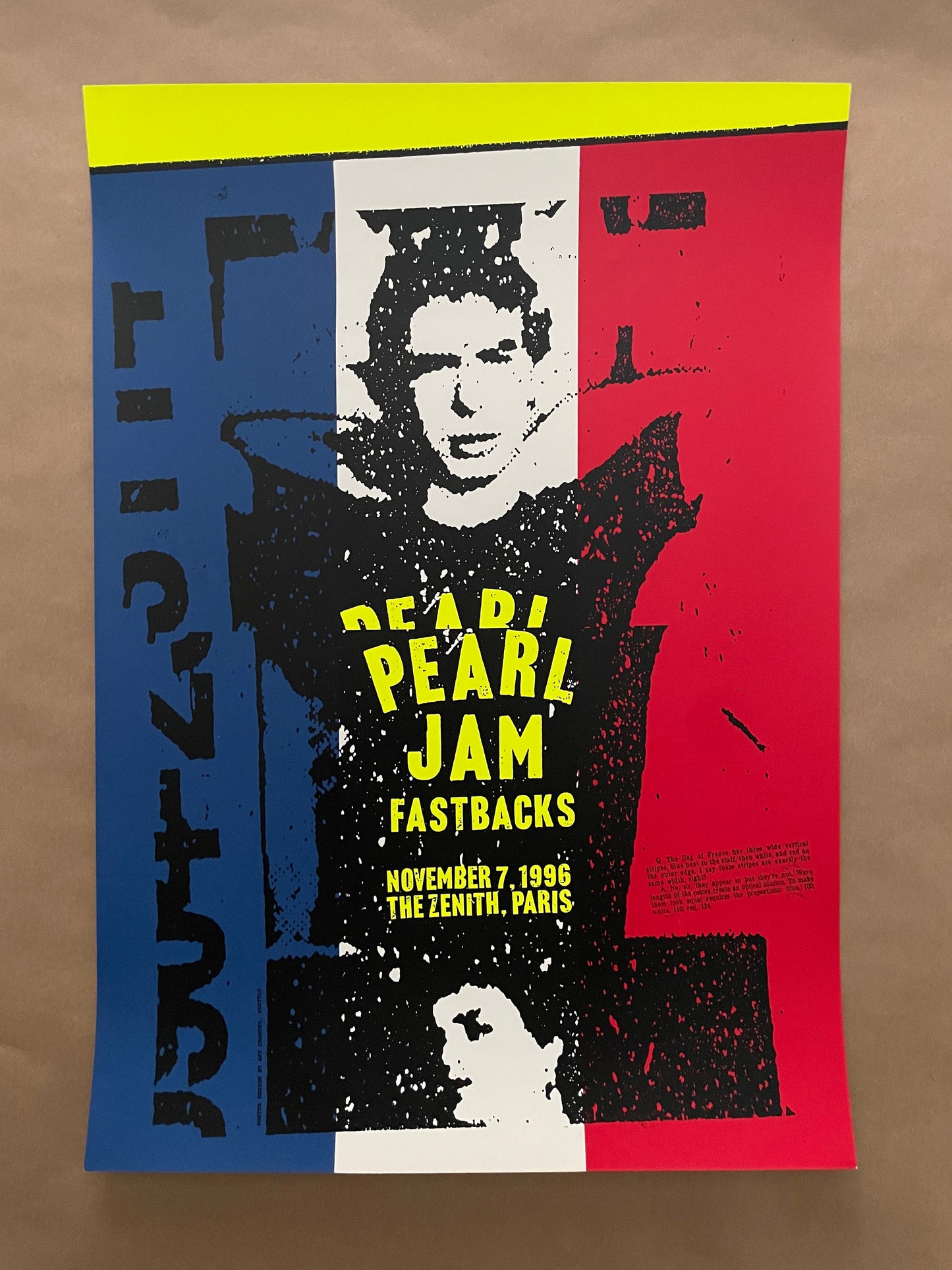 Pearl Jam Paris, France 1996 - Art Chantry