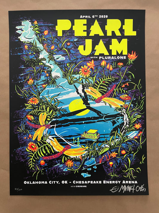 Pearl Jam Poster Oklahoma City, Oklahoma 2020 - Munk One