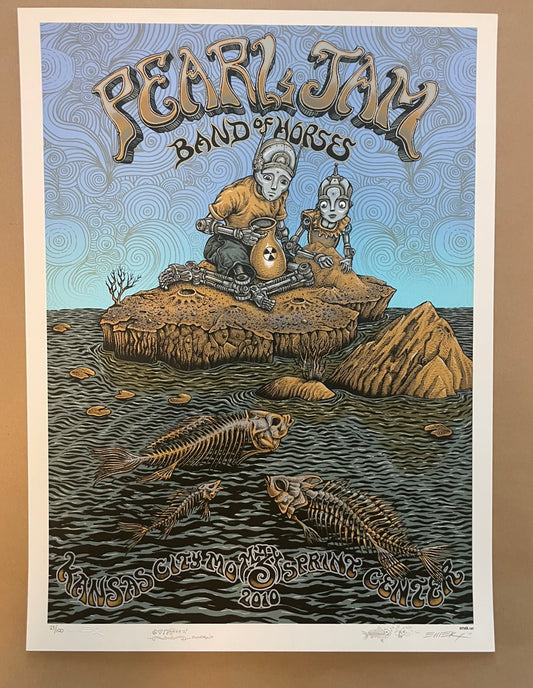 Pearl Jam Poster Kansas City, Missouri 2010 - Emek