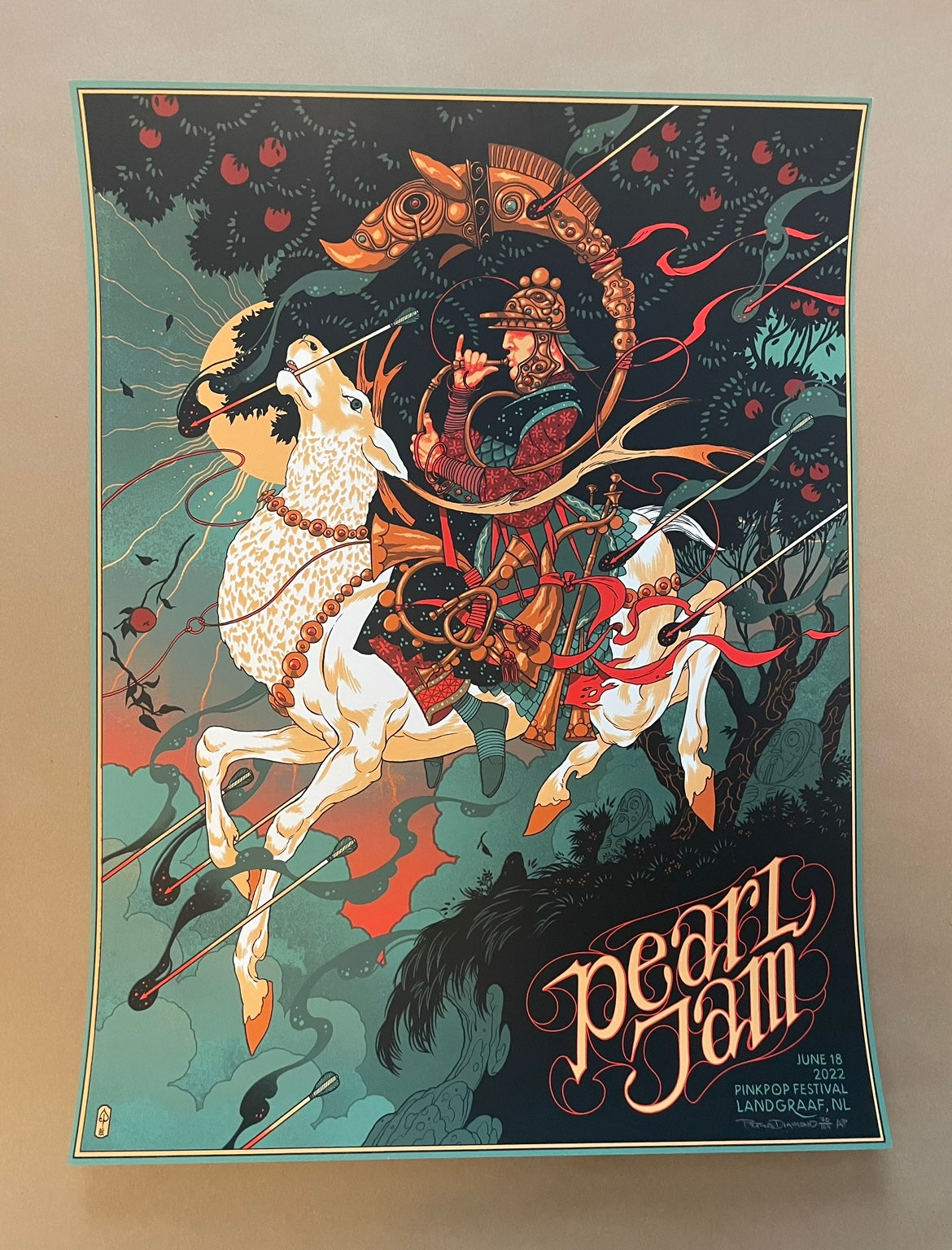 Pearl Jam Poster Landgraaf, Netherlands 2022 - Peter Diamond