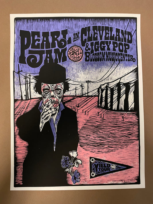 Pearl Jam Poster Cleveland, Ohio 1998 - Ames Design