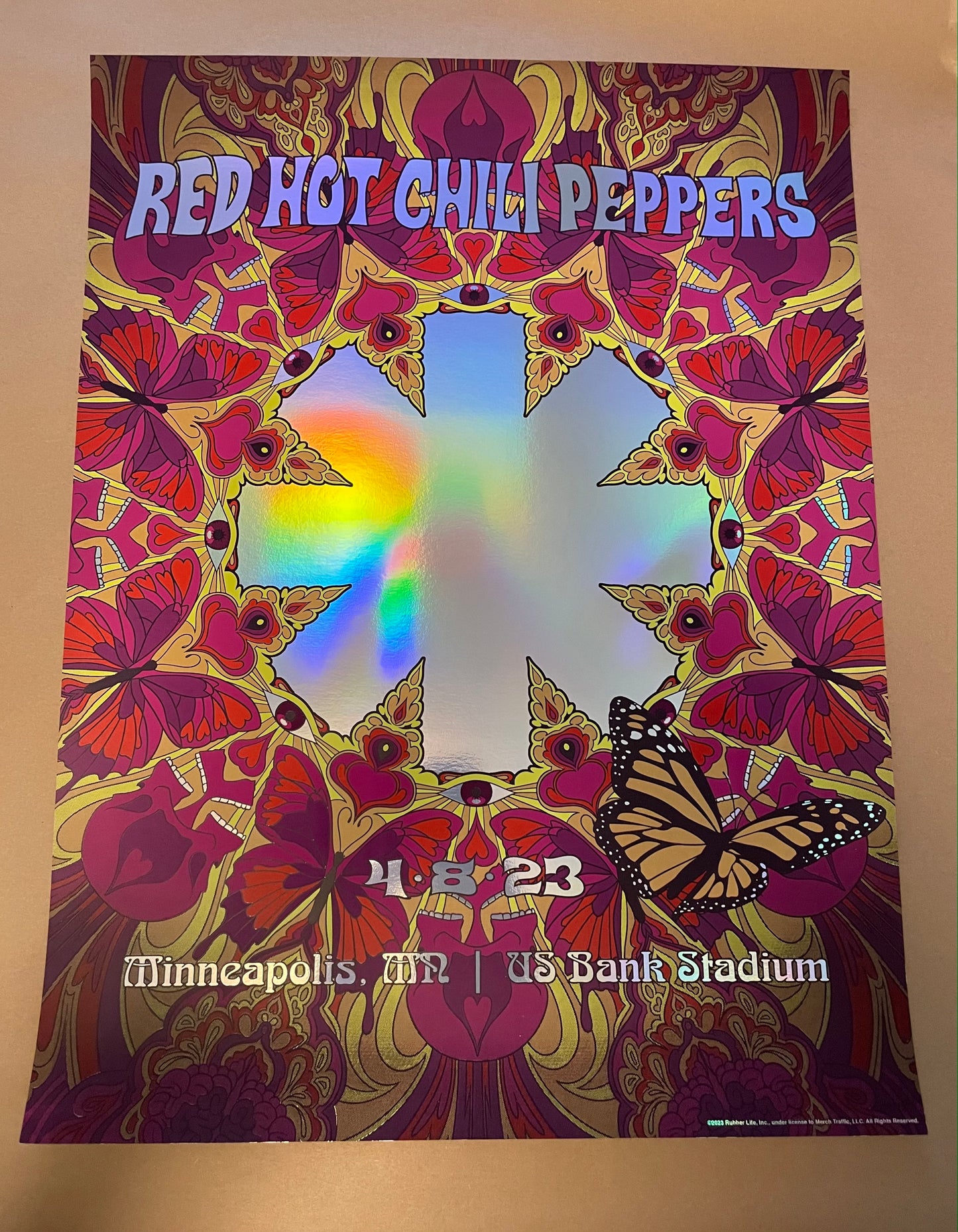 Red Hot Chili Peppers Poster Minneapolis, Minnesota 2023 (Foil) - Chris Koehler